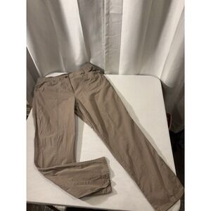 Chico's Ankle Pants Women Size 2.5 Khaki Stretch Waist Lightweight Casual